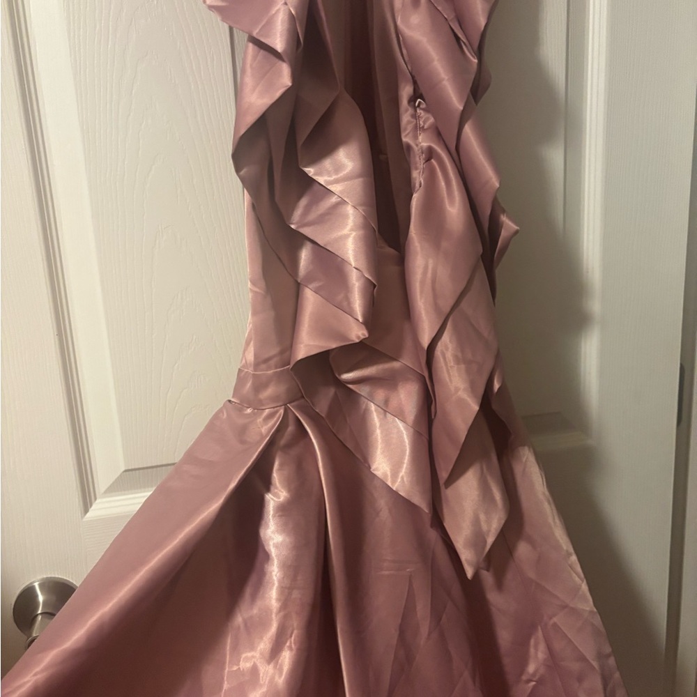 Fashion Nova Pink Mauve Nova Luxe Backless Dress
